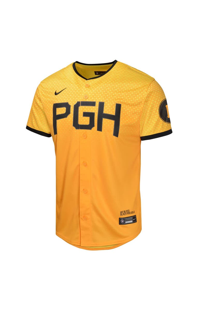Nike Youth Nike Paul Skenes Gold Pittsburgh Pirates City Connect Limited Jersey, Alternate, color,