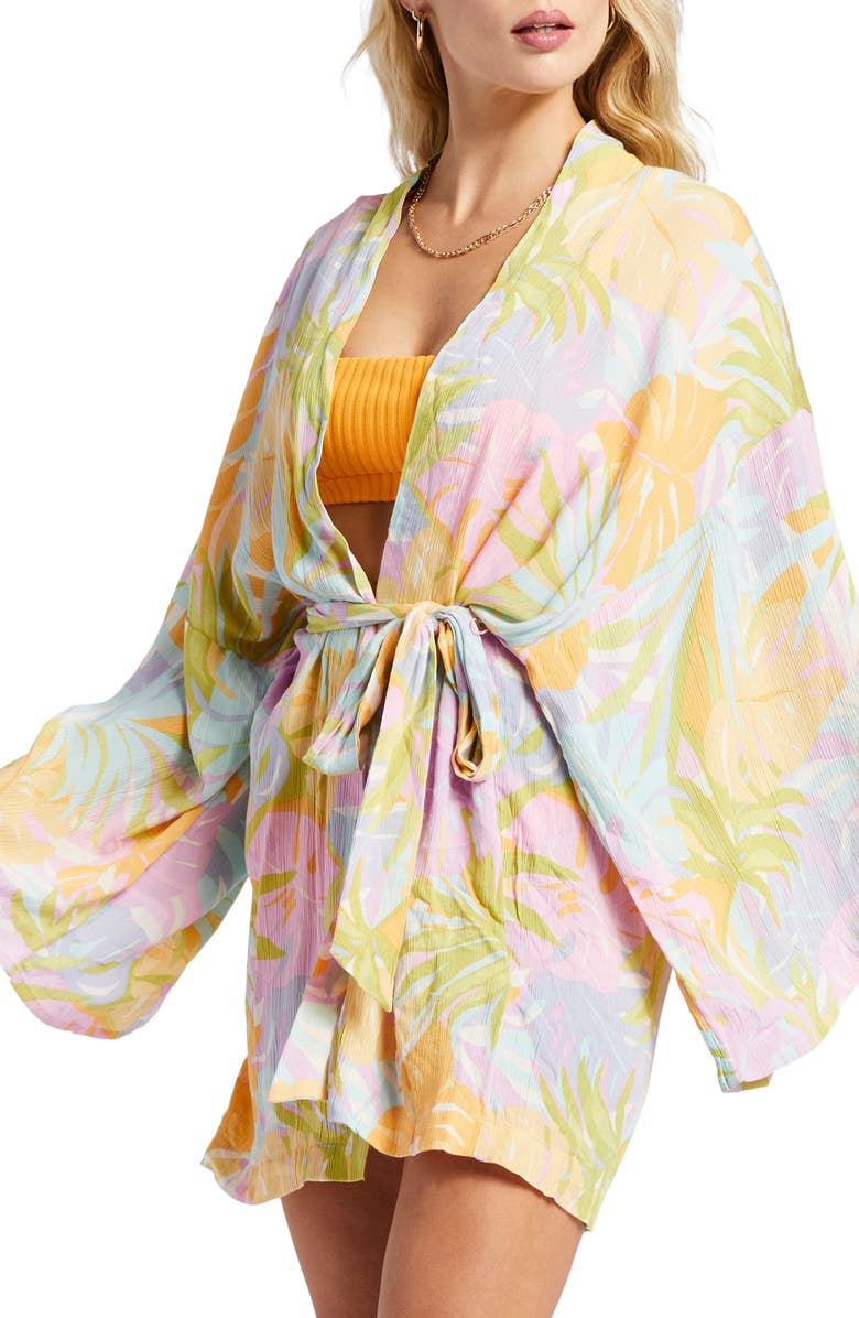 Billabong x Sun Chasers Loveland Floral Cover-Up Wrap, Alternate, color,