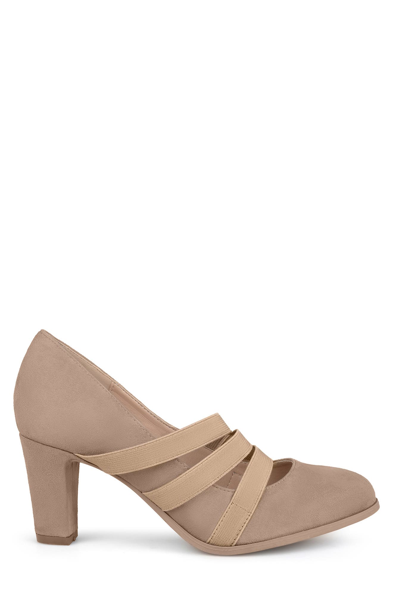 Journee Collection Journee Collectoin Loren Block Heel Pump - Wide Width, Alternate, color, Taupe