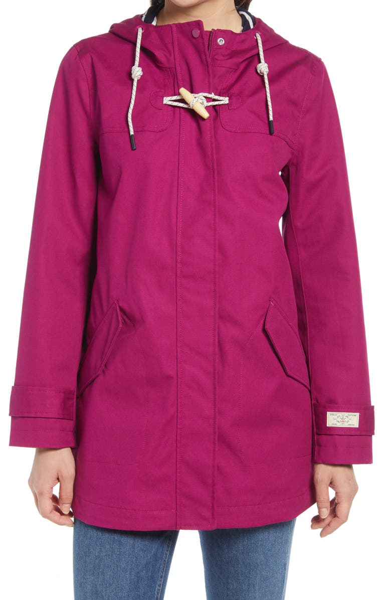 Joules Women's Coast Waterproof Hooded Raincoat, Alternate, color,