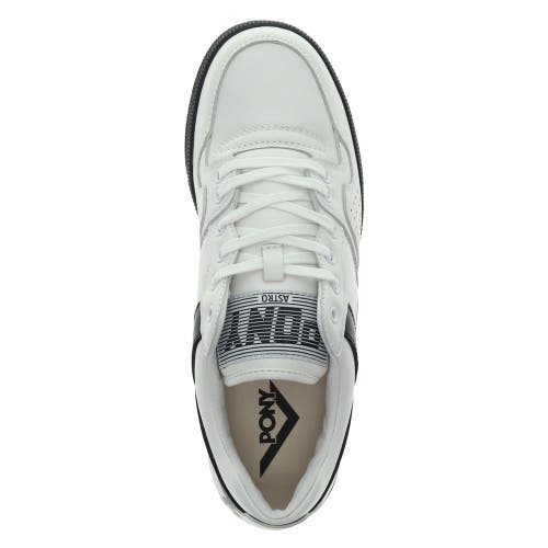 Pony Astro Leather Sneakers In White/black