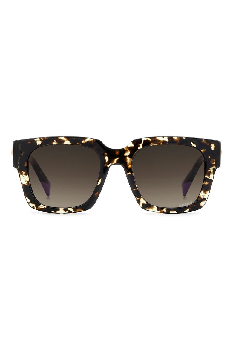 51mm Gradient Square Sunglasses, Main, color, HAVANA/ BROWN