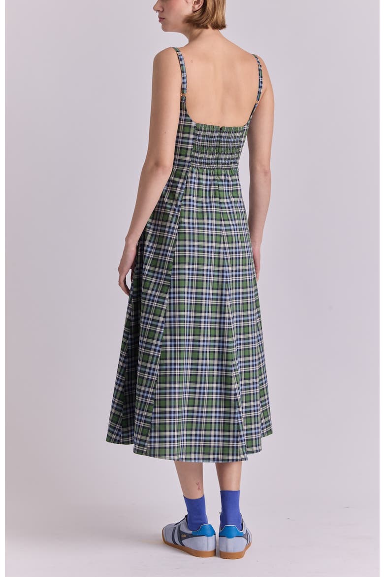 Micaela Cotton A-Line Midi Dress, Alternate, color, Kilt Print