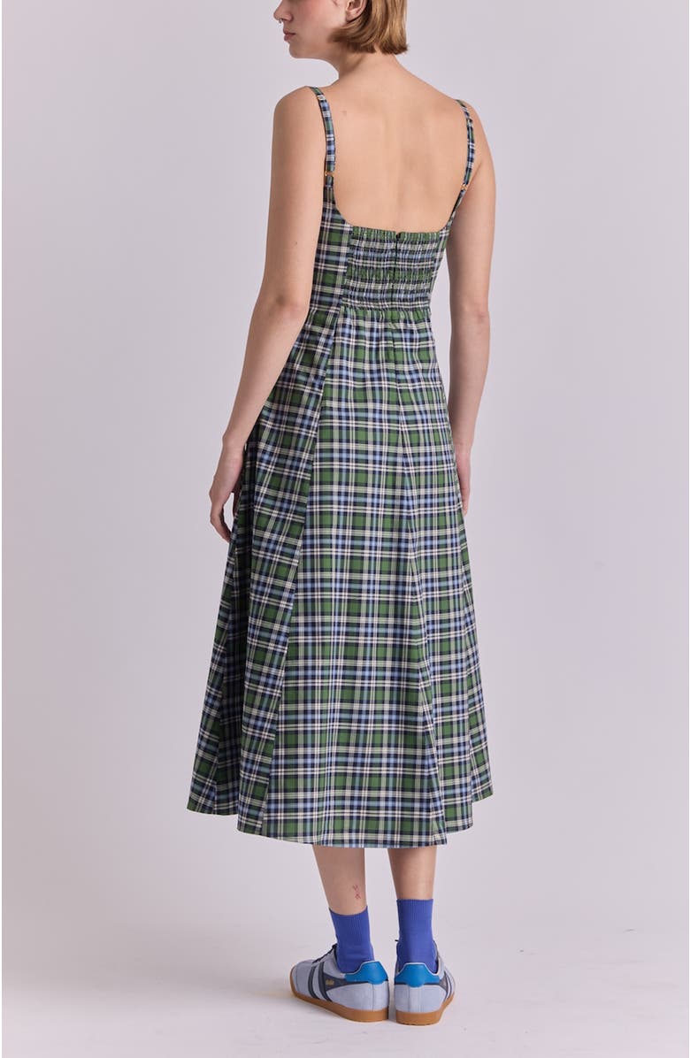 De Loreta Micaela Cotton A-Line Midi Dress, Alternate, color, Kilt Print