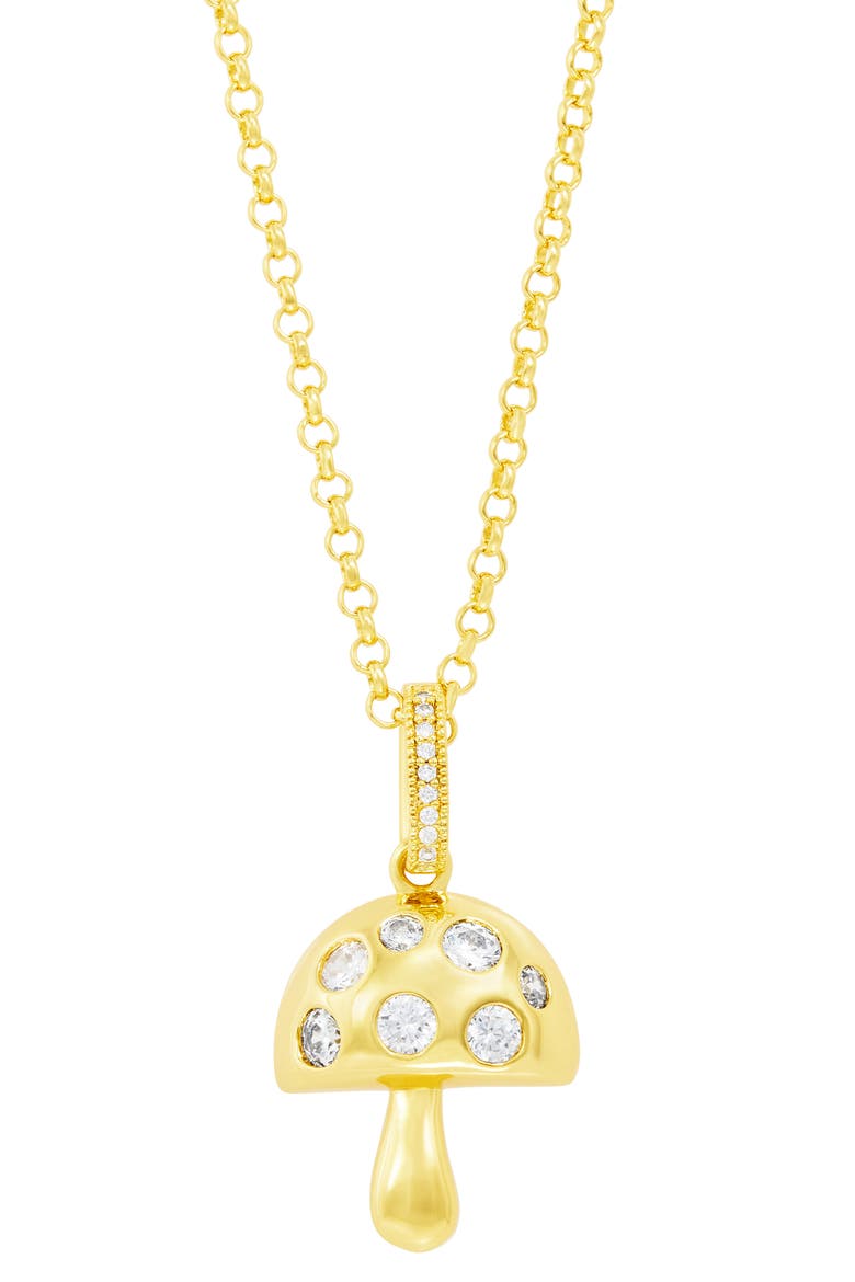 Mushroom Pendant & Beaded Necklace Set, Alternate, color, YELLOW