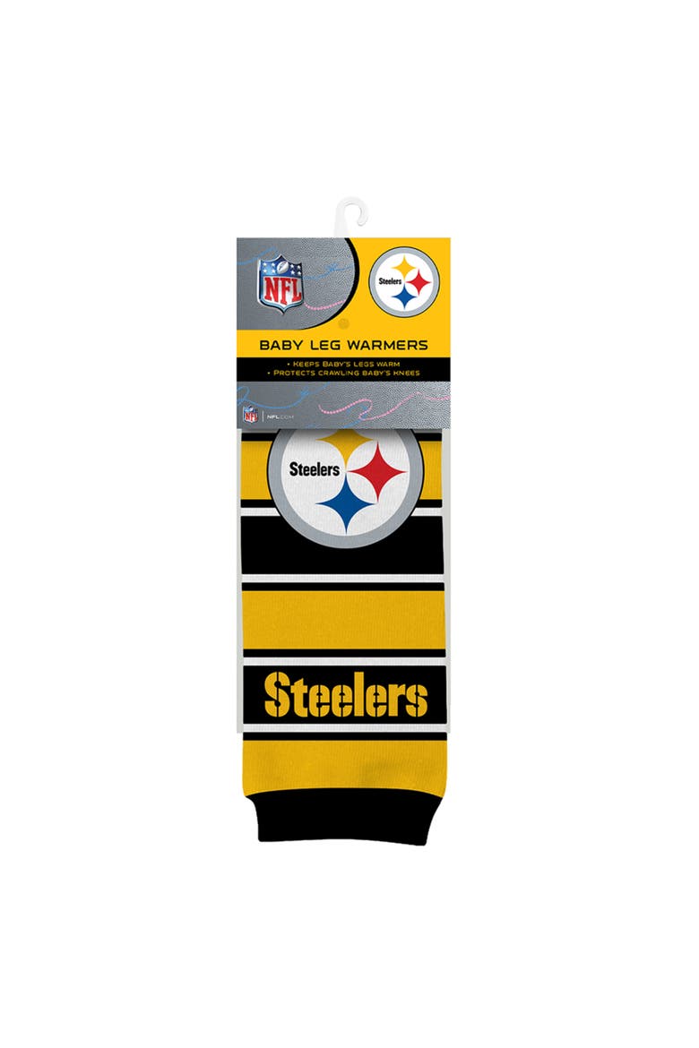 Pittsburgh Steelers Baby Leg Warmers, Alternate, color, Black