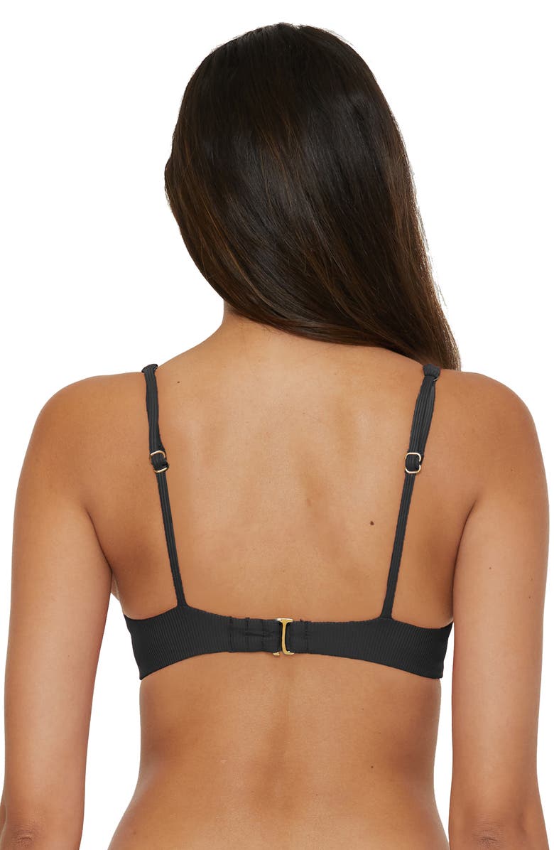 Becca Modern Edge Underwire Bikini Top, Alternate, color, Black