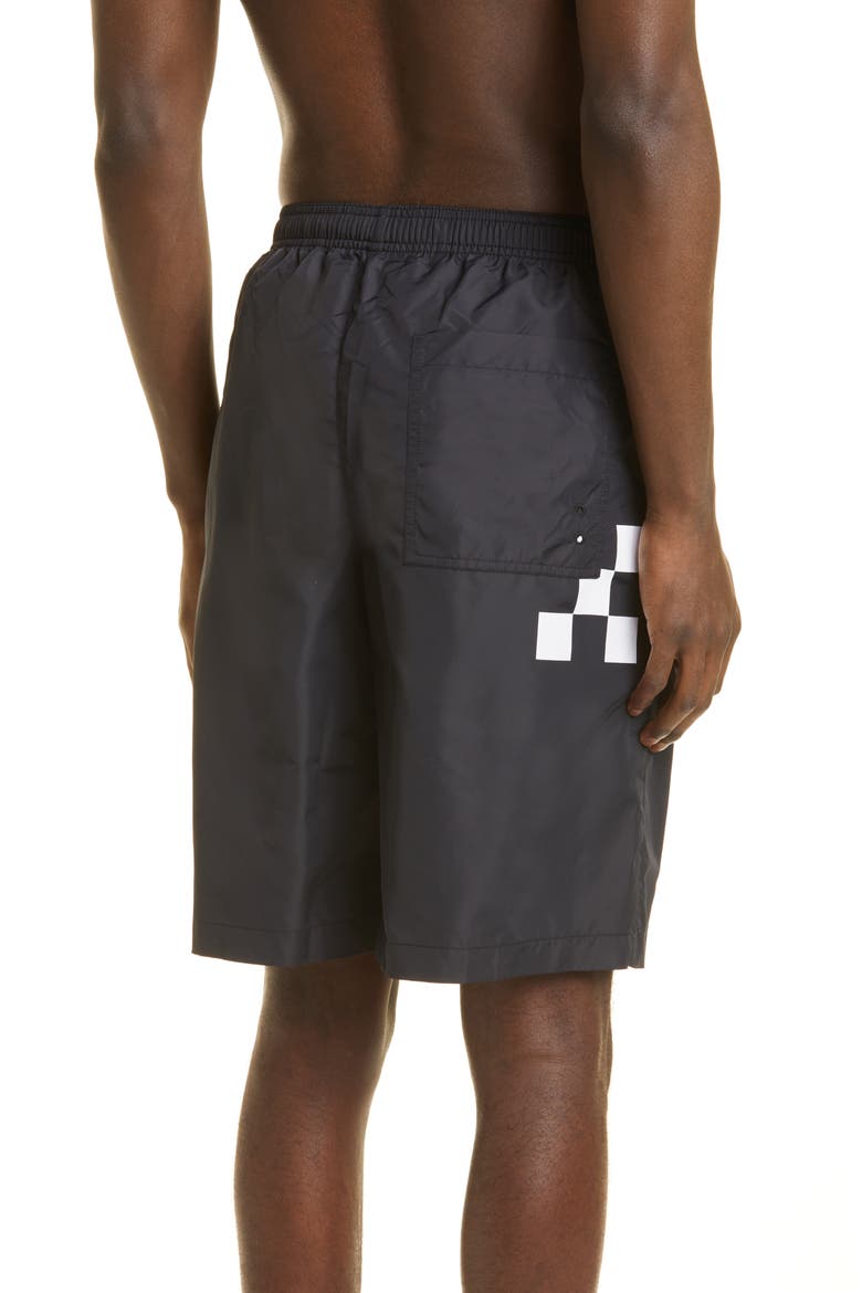 Surfer Board Shorts (Nordstrom Exclusive), Alternate, color, BLACK WHITE