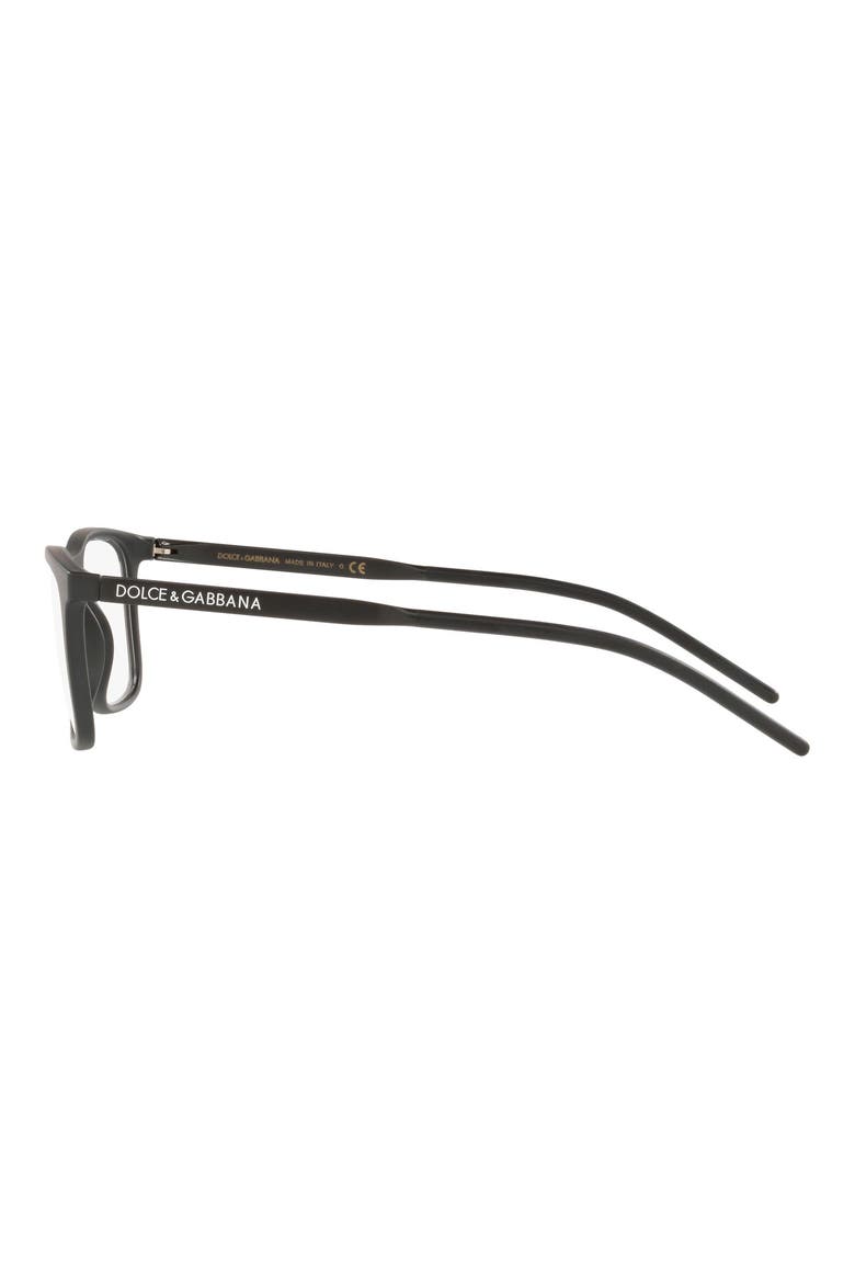 53mm Rectangular Optical Glasses, Alternate, color, MATTE BLACK
