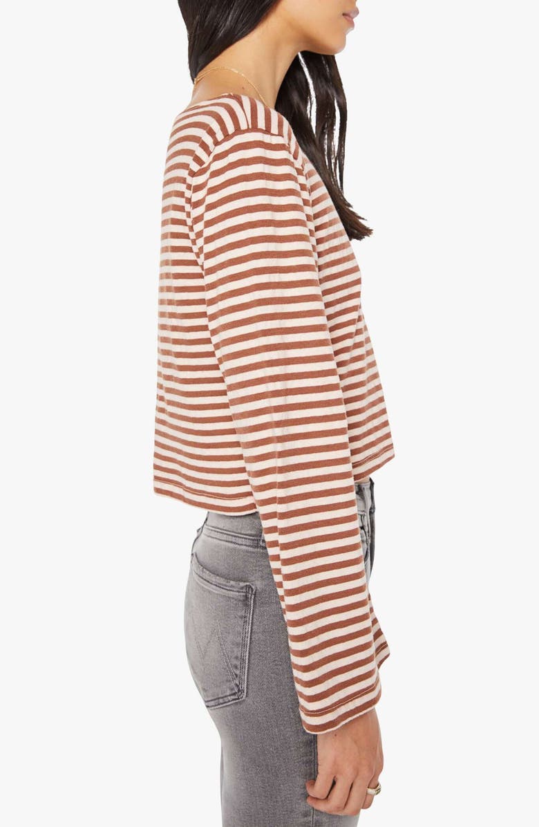 MOTHER The Skipper Bell Stripe Long Sleeve Cotton T-Shirt, Alternate, color, From The Ground Up