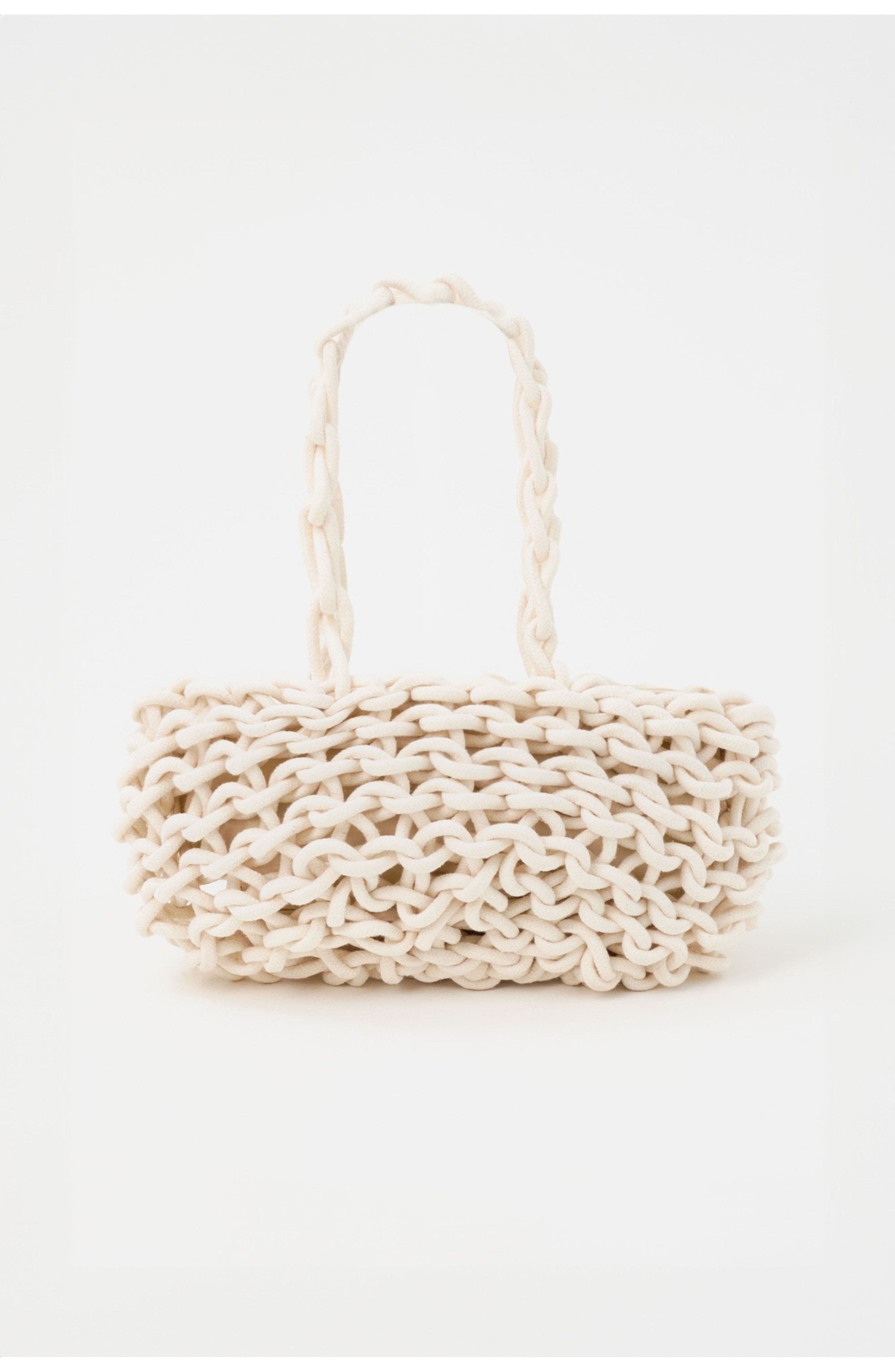 LAMARQUE Malena | Braided Shoulder Bag, Main, color, Bone