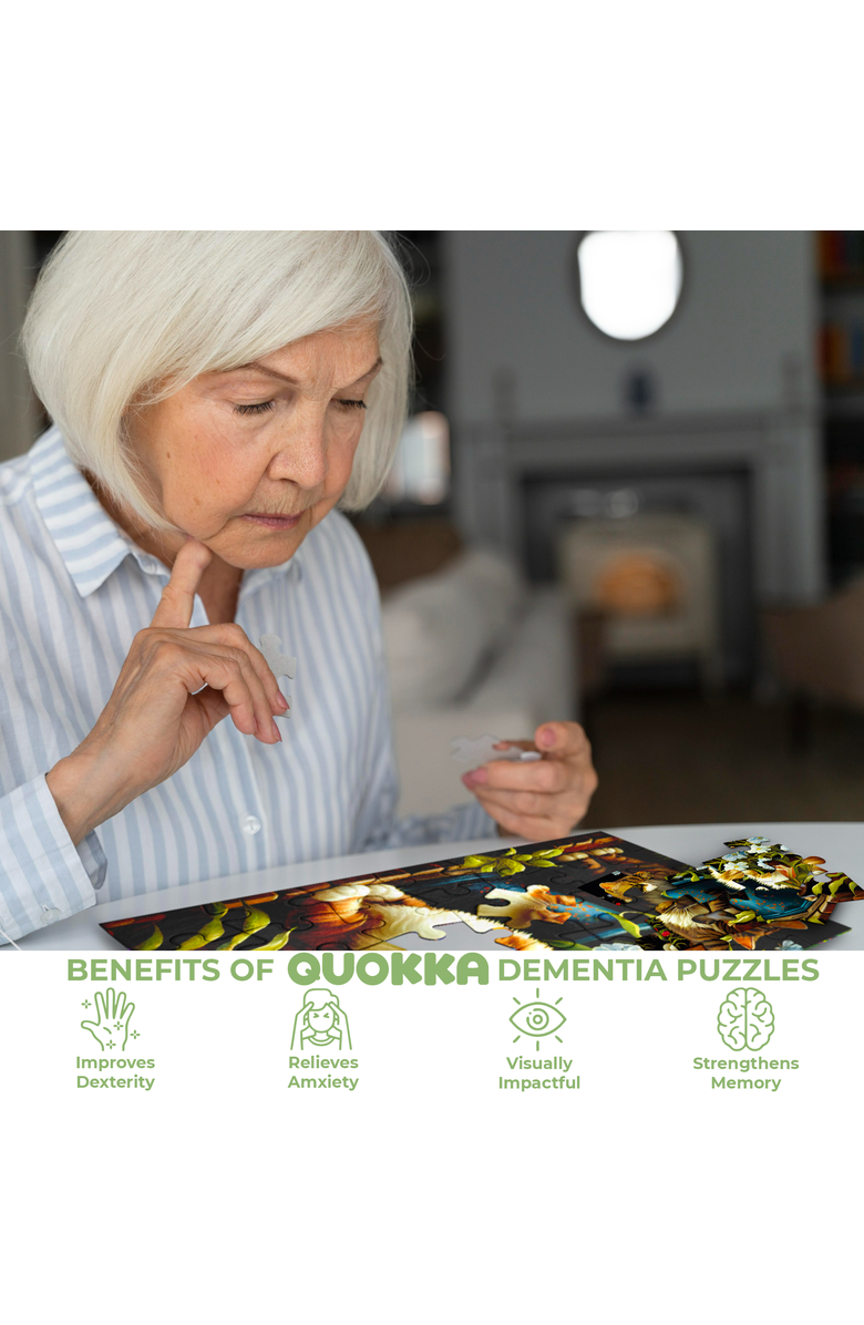 Quokka Dementia Puzzle Set for Adults - Large Piece Jigsaw Puzzles for Seniors, Alternate, color, Riverside, Platform, Animals