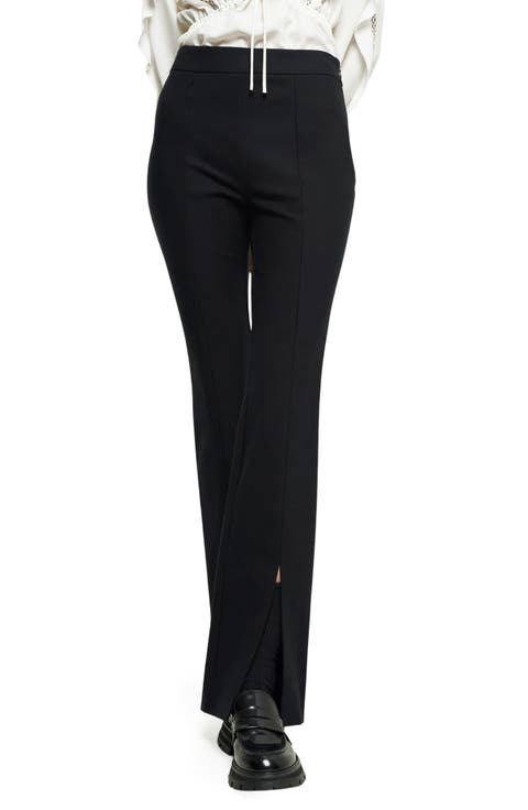 Lucia High Waist Slit Front Flare Pants