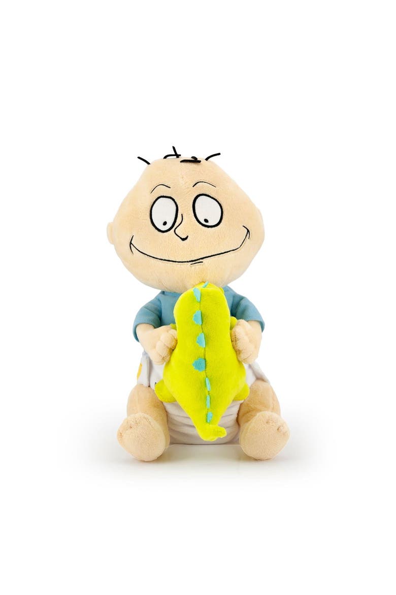 Nickelodeon Rugrats Tommy Pickles and Reptar Stuffed Plush Toy, 12", Main, color, Yellow