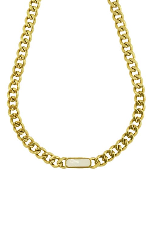 Rebl Gender Inclusive Stone Curb Chain Necklace