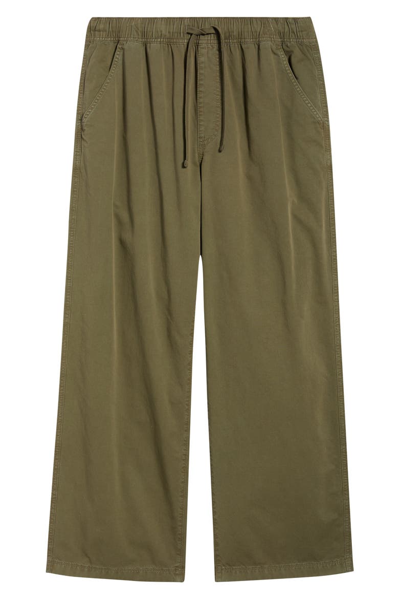 Relaxed Fit Cotton Twill Drawstring Pants, Alternate, color, OLIVE SARMA