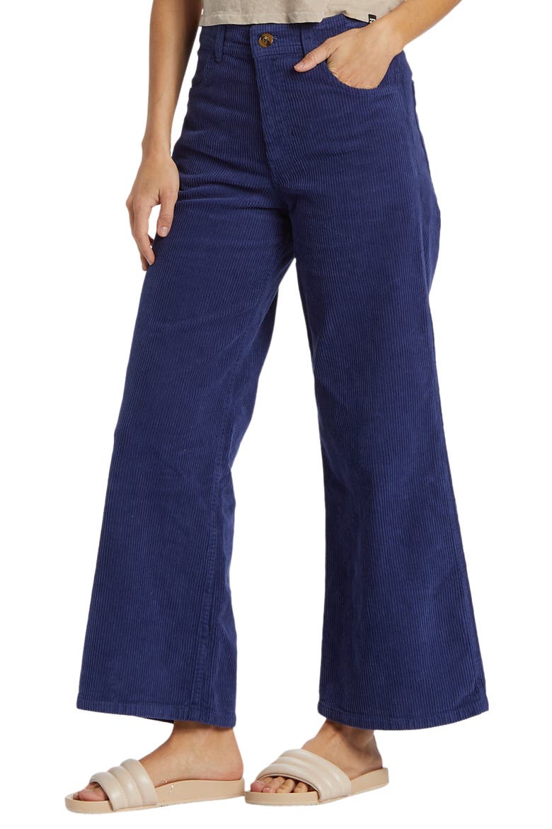 Be Free Wide Leg Corduroy Pants, Alternate, color, SEA INDIGO