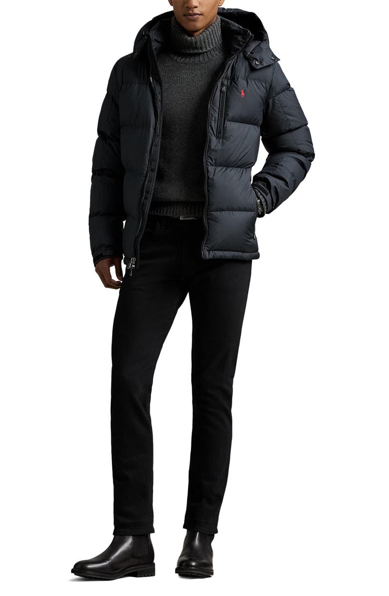 Polo Ralph Lauren The Gorham Down Jacket with Removable Hood, Alternate, color, Polo Black