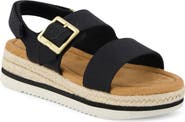 TOMS Kids' Giana Slingback Espadrille Platform Wedge Sandal