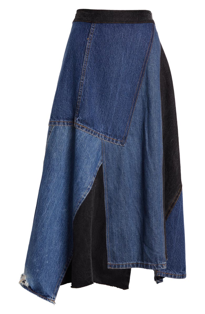 Sea Elena Baggy Denim Midi Skirt, Alternate, color, 