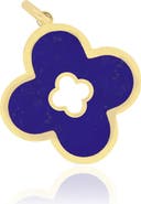 The Lovery Fine Jewelry Lapis Clover Cut Out Charm