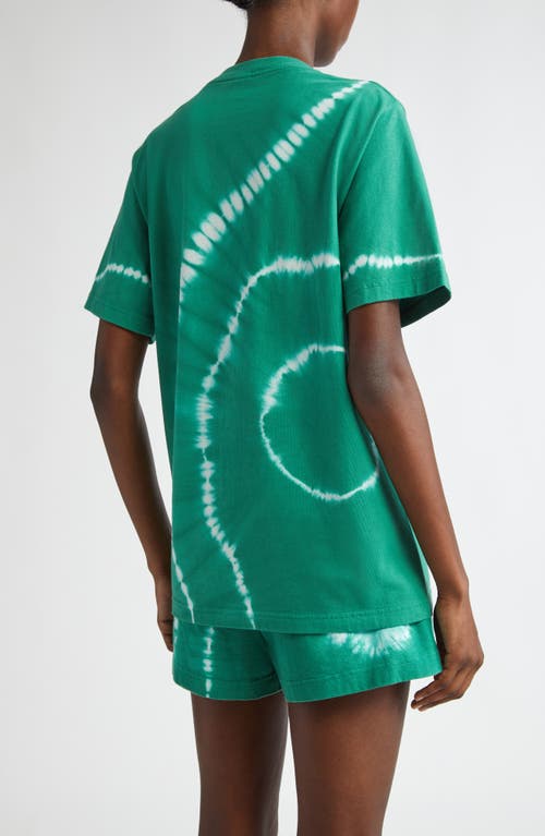 Sporty And Rich Sporty & Rich Emblem Tie Dye Cotton Graphic T-shirt In Gemstone Tie Dye