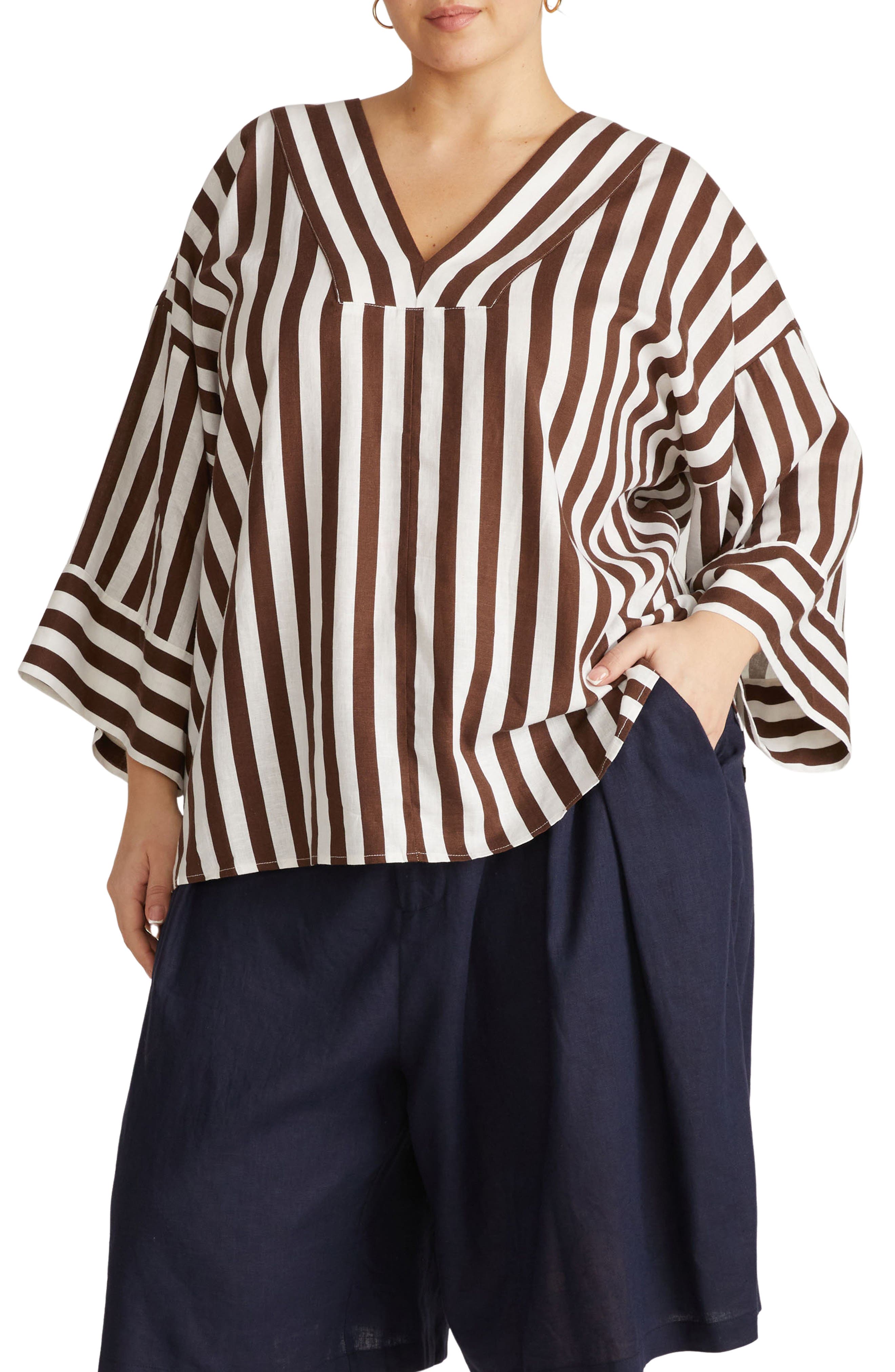 Elio Print Linen Blend Top