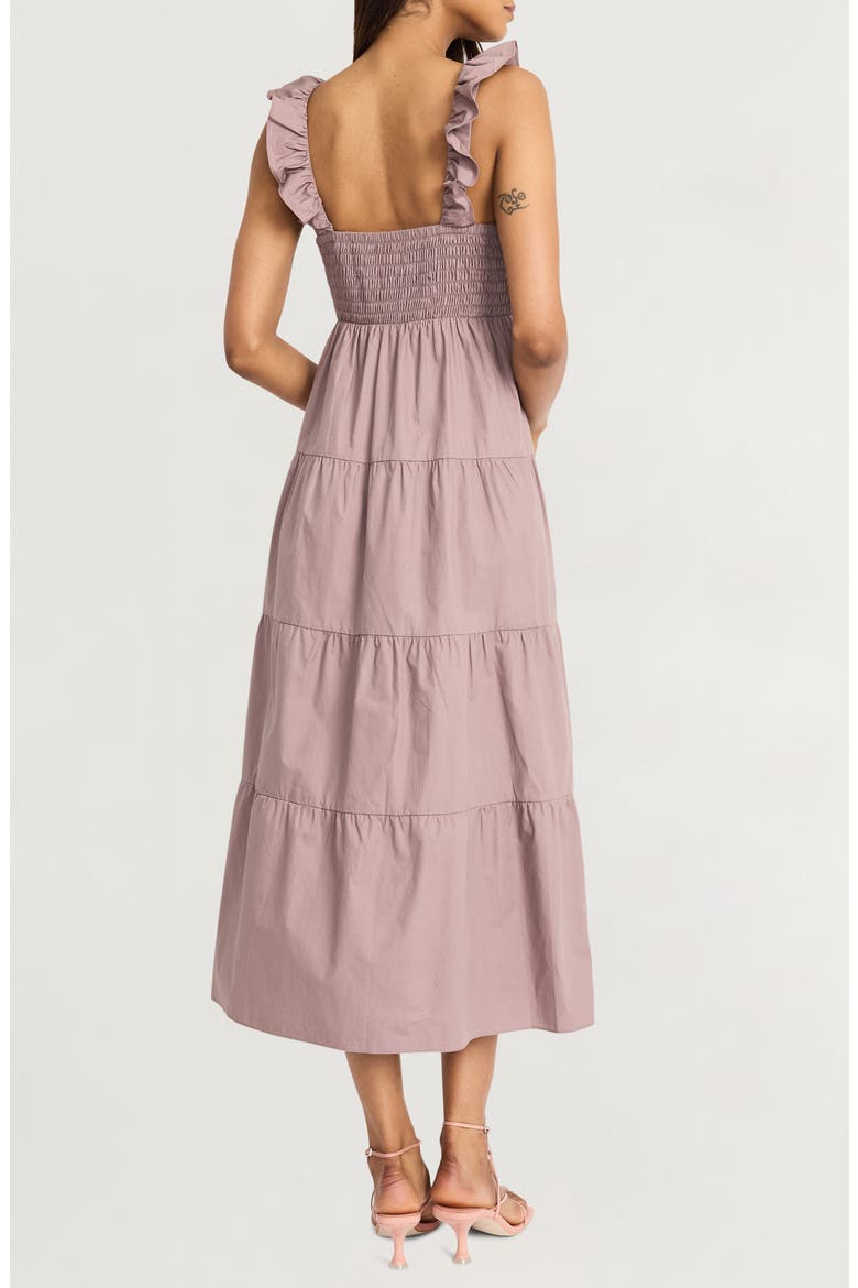 Tiered Midi Dress, Alternate, color, TWILIGHT MAUVE