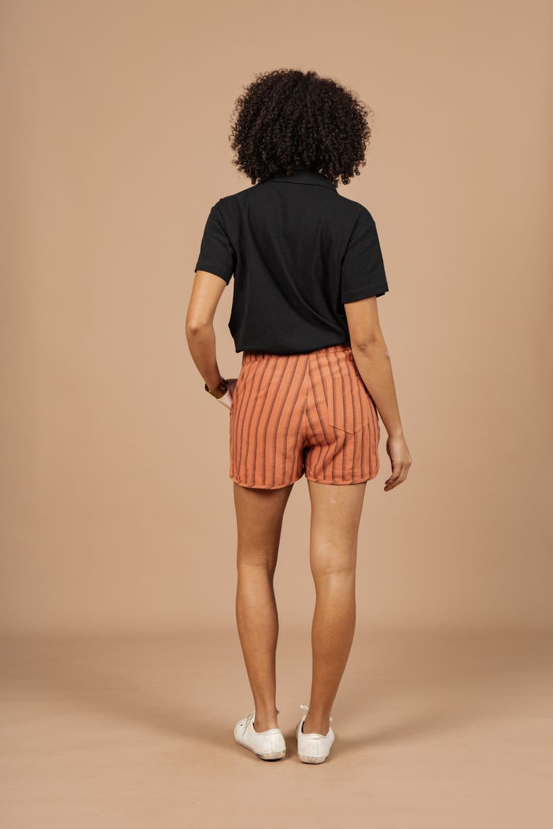 Luca Track Short, Alternate, color, Rust Stripe