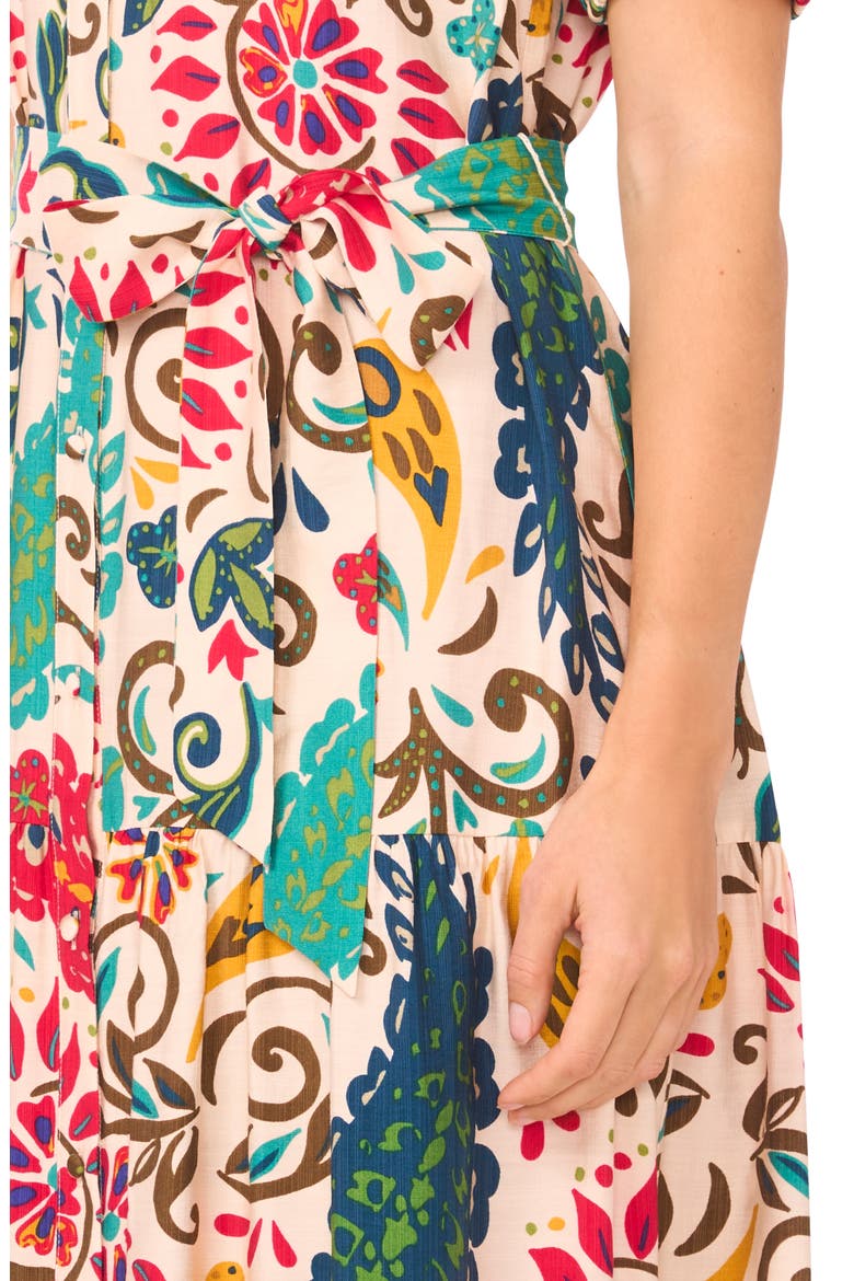 Short Sleeve Tie Waist Maxi Dress, Alternate, color, GOLDEN YELLOW
