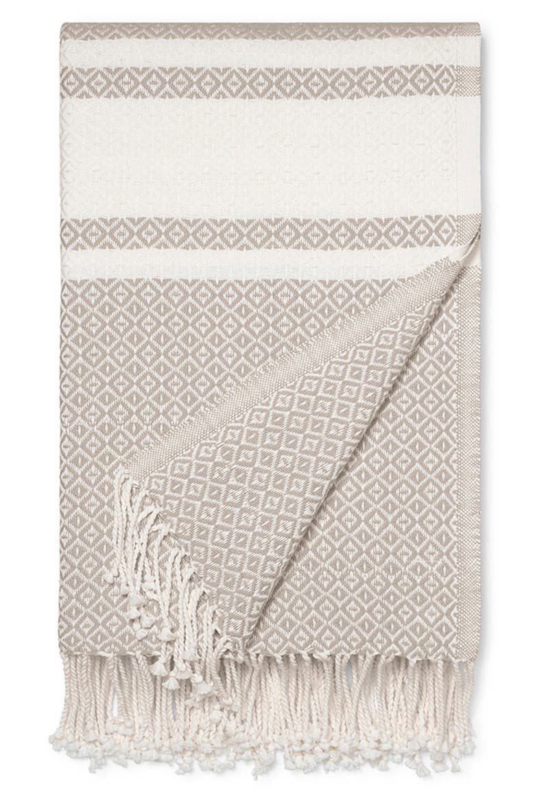Adirondack Organic Cotton Throw Blanket, Main, color, DUNE-IVORY