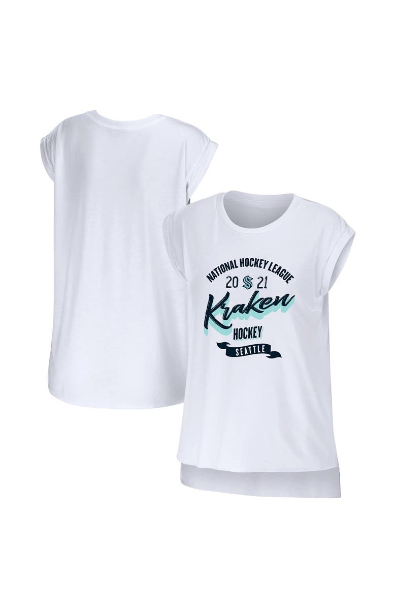 WEAR by Erin Andrews Women's WEAR by Erin Andrews White Seattle Kraken Domestic Tank Top, Main, color, White