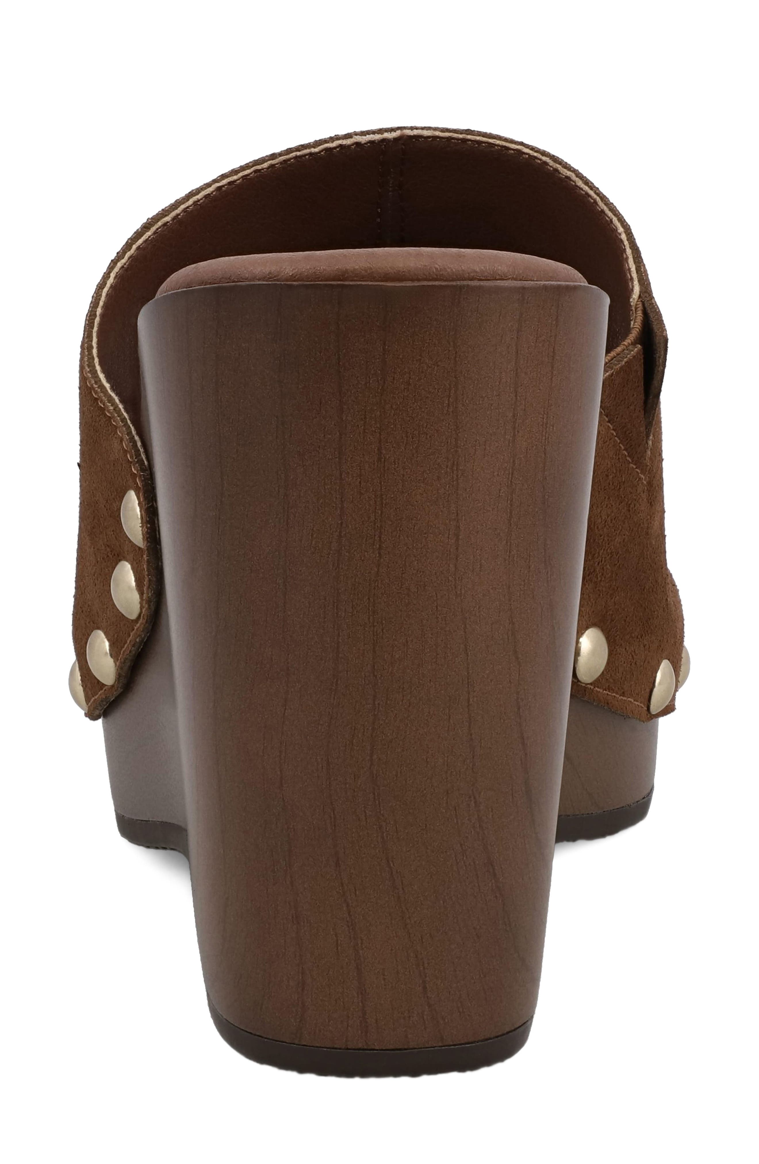 Estefany Wedge Mule, Alternate, color, COGNAC