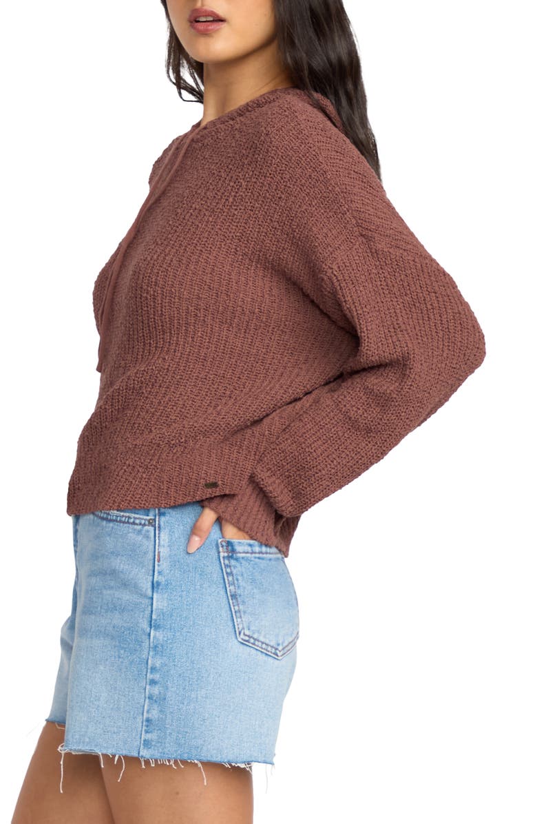 Billabong Hot Beachin' Hooded Sweater, Alternate, color, Espresso Brown