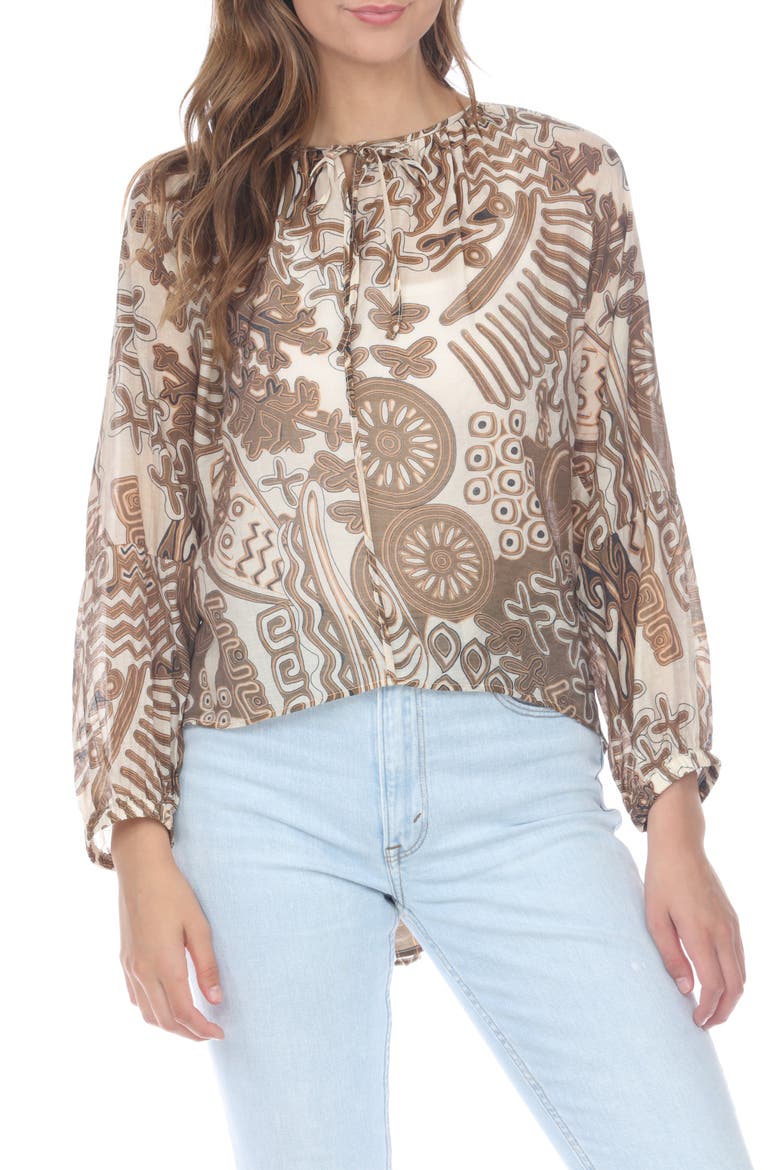 Print High-Low Top, Main, color, AS IS