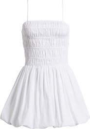 Open Edit Shirred Minidress