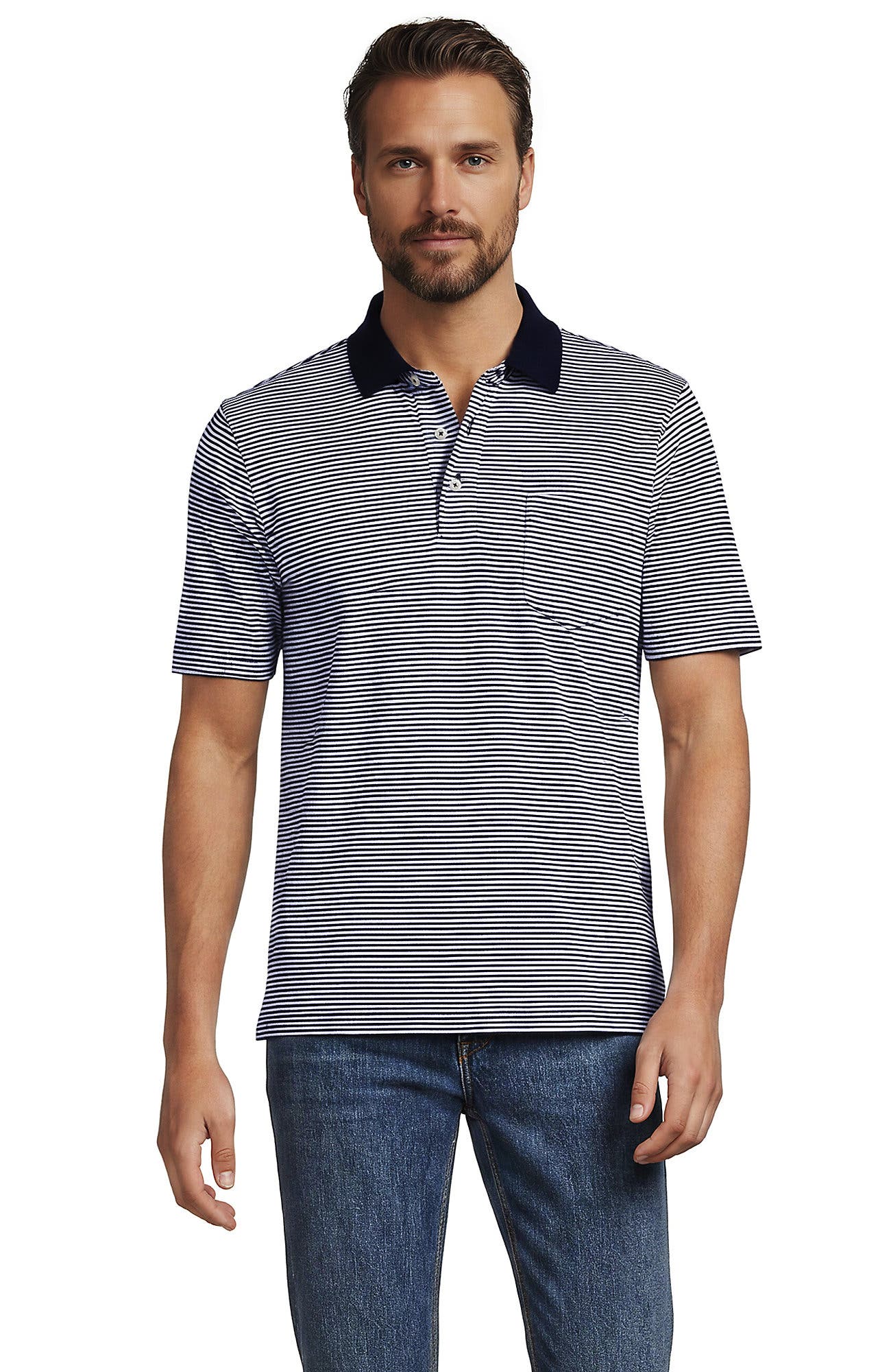selected Radiant Navy Micro Stripe