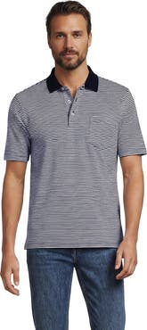 Lands' End Short Sleeve Cotton Supima Polo Shirt with Pocket