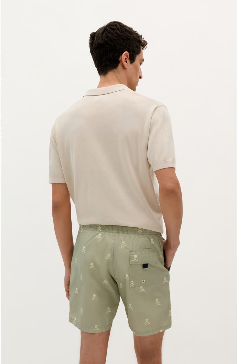 Scalpers Classic Skull Swimsuit, Alternate, color, Duck