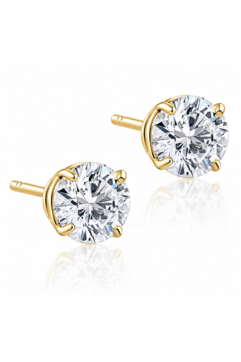 2.50Ct T.W. Round Cut 14k Diamond Studs Lab Grown Women's Earrings, Alternate, color, 14k White Gold