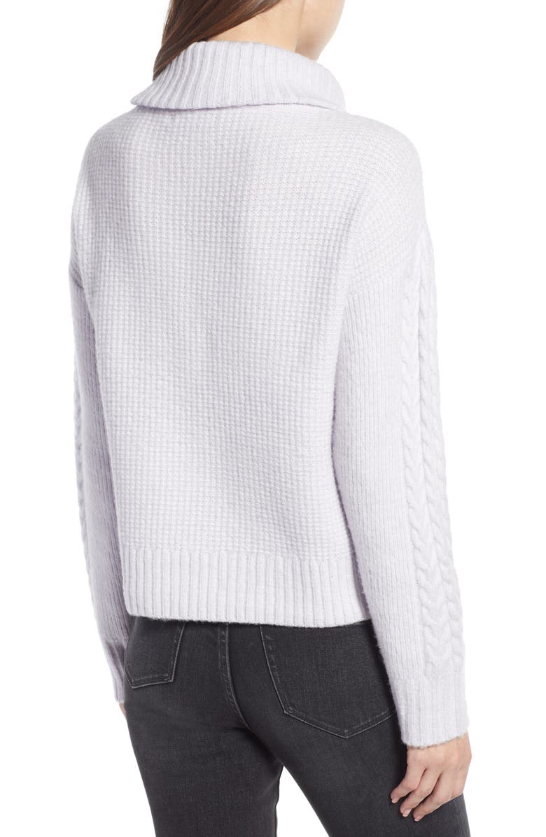 Something Navy Cozy Textured Turtleneck, Alternate, color,