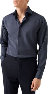 Eton Slim Fit Wool Dress Shirt