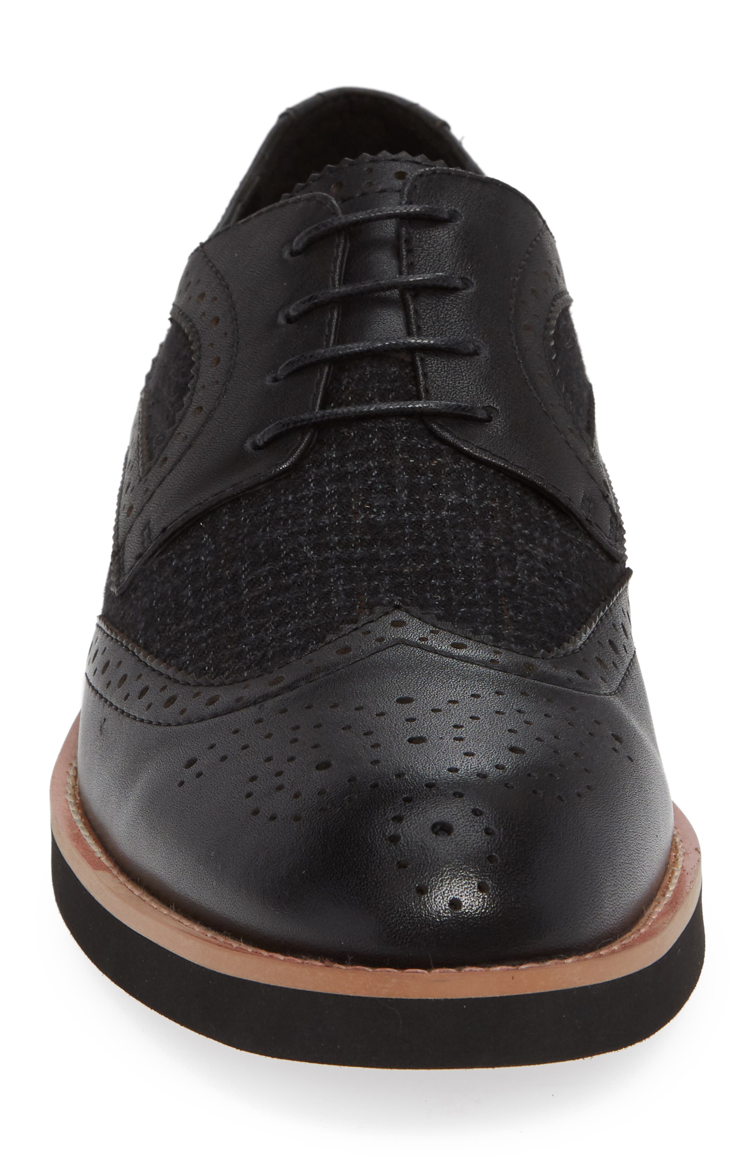Bolton Wingtip, Alternate, color, BLACK