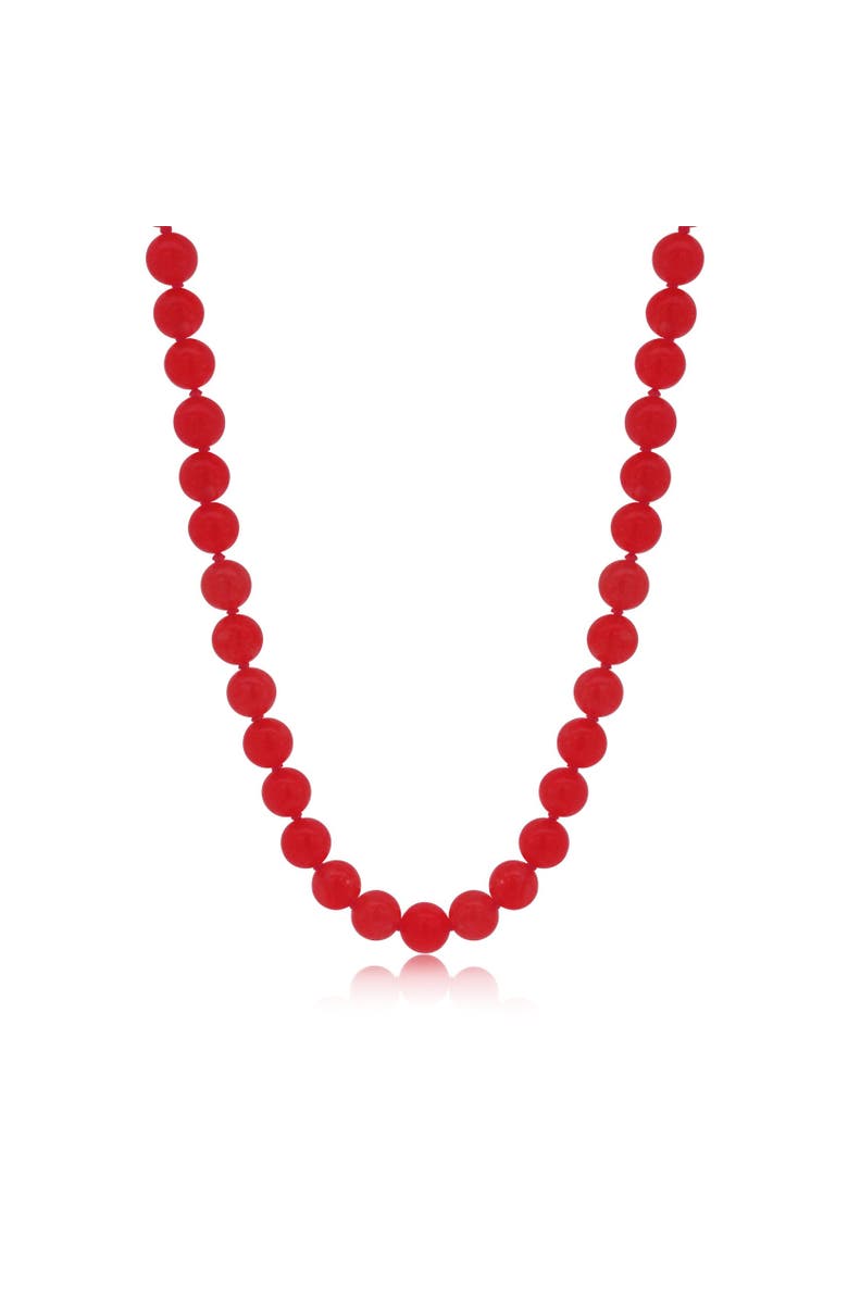 The Lovery Fine Jewelry Carnelian Knotted Bead Necklace, Main, color, Carnelian