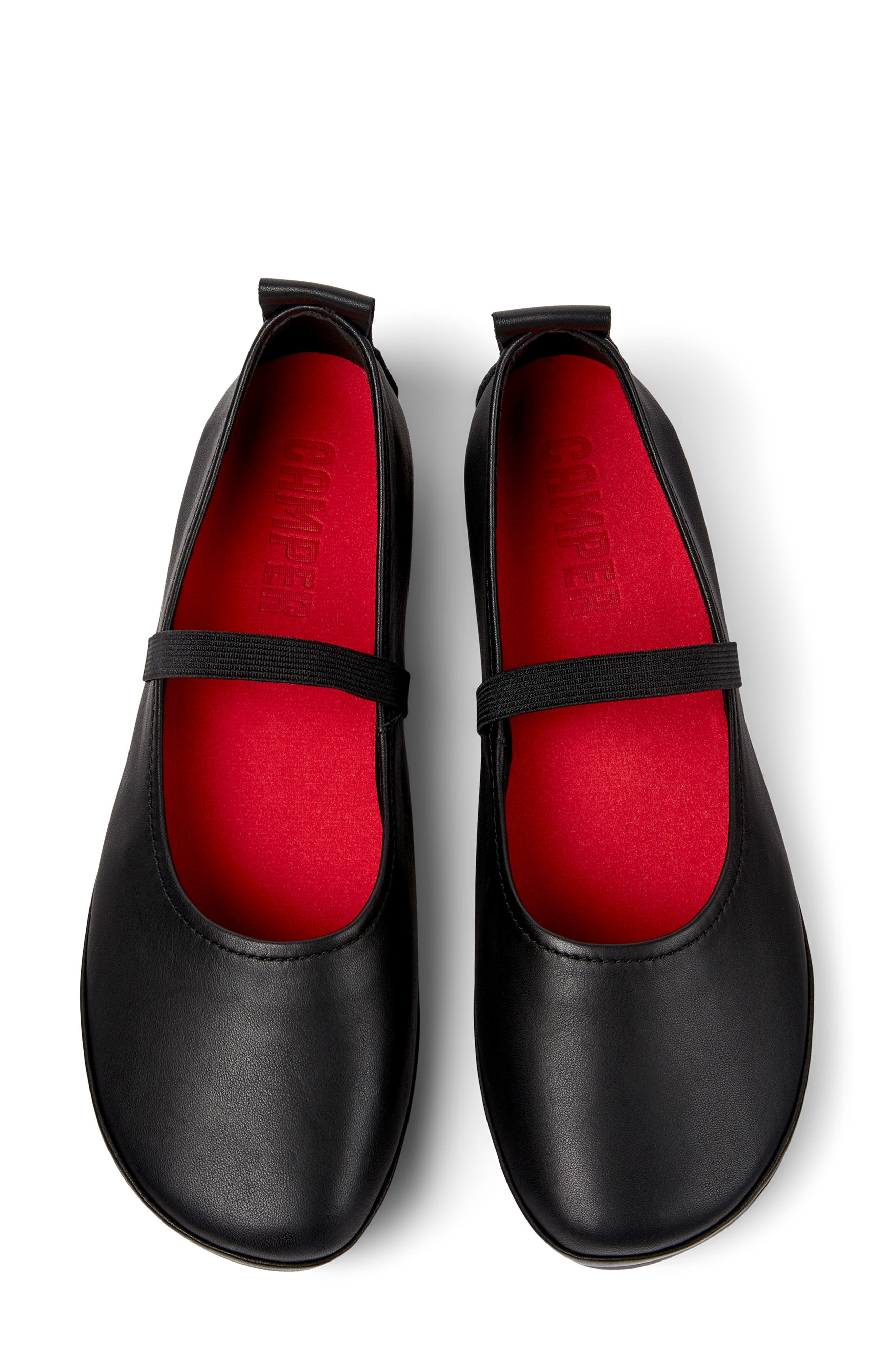 Camper Right Nina Flat, Alternate, color, Black