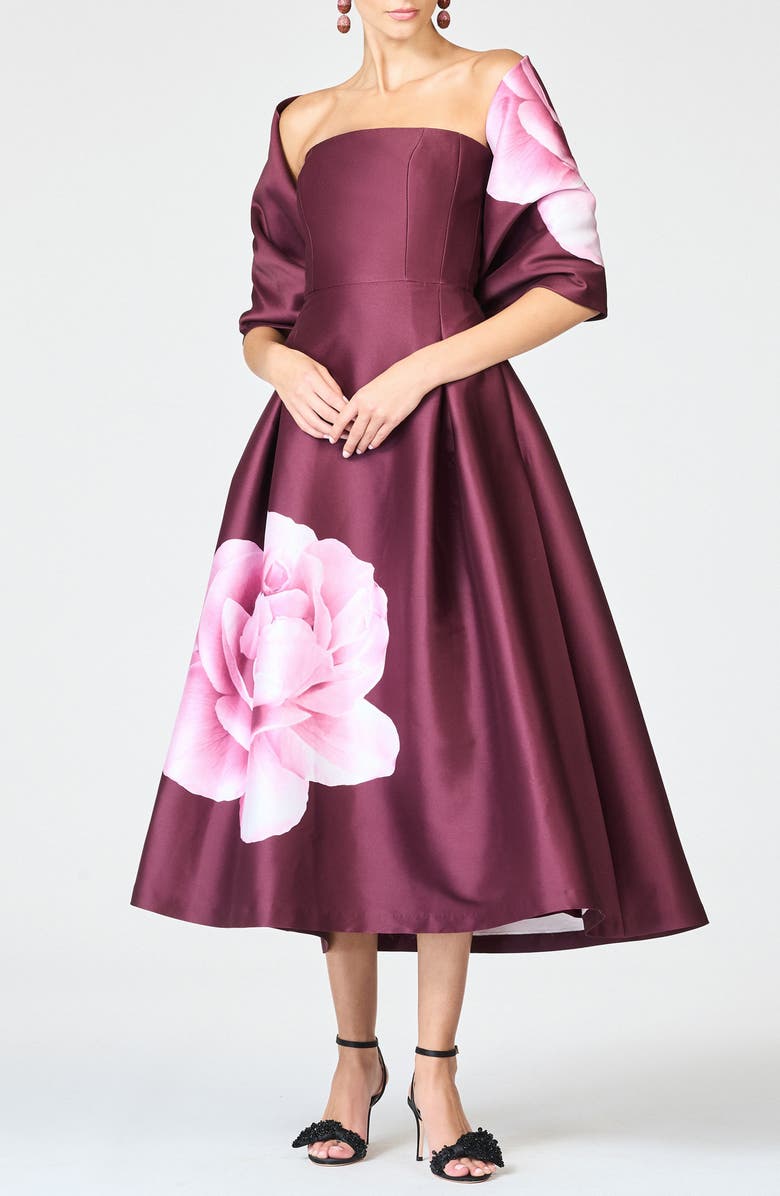 Sachin & Babi Placed Floral Hug Shawl, Main, color, Bordeaux Esperance