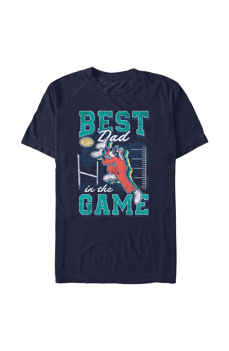 Mickey & Friends Men's Mickey & Friends Best Day In The Game  Graphic T-Shirt, Main, color, Navy Blue