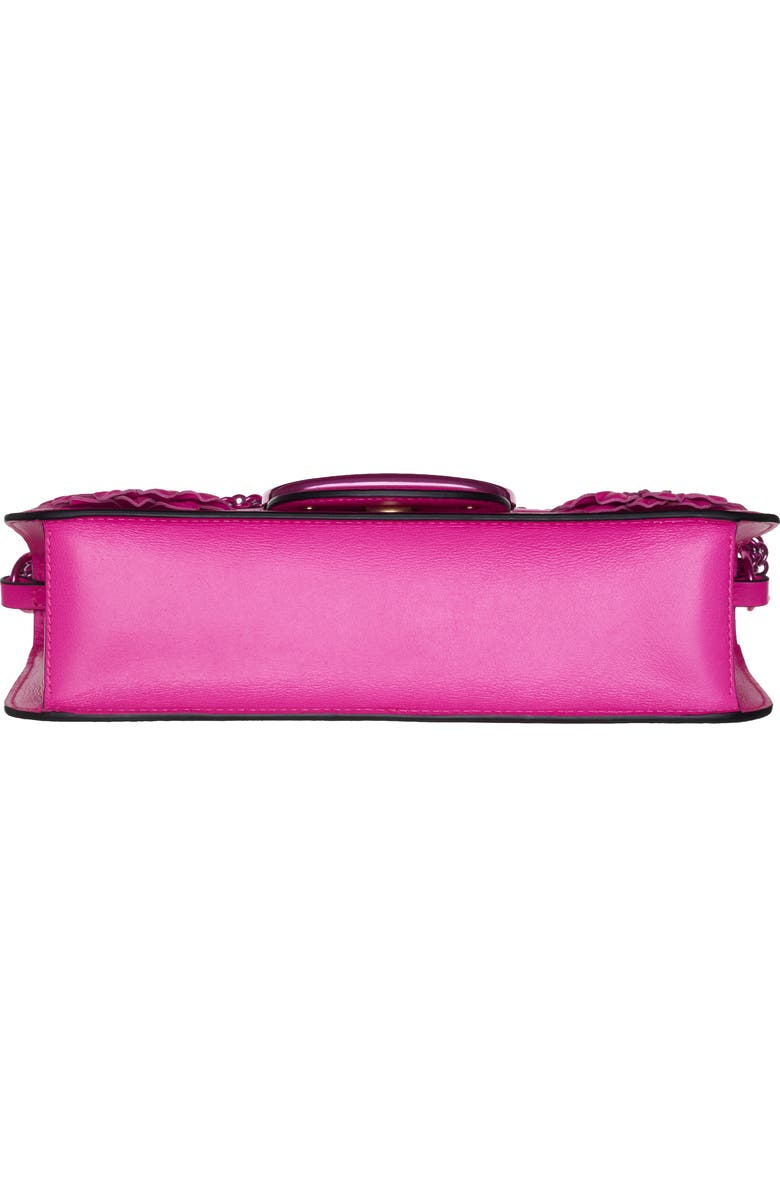 Valentino Garavani Locò Pink PP Floral Appliqué Leather Shoulder Bag, Alternate, color,