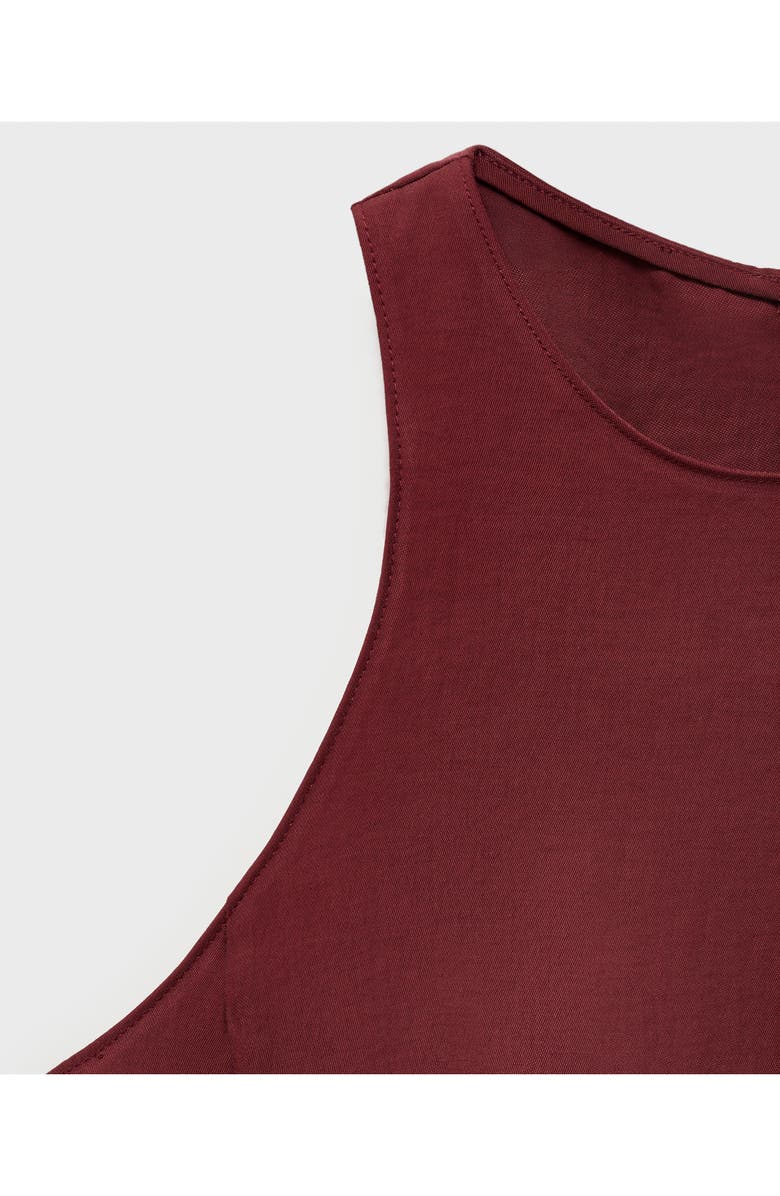 MANGO Sleeveless Peplum Top, Alternate, color, Maroon