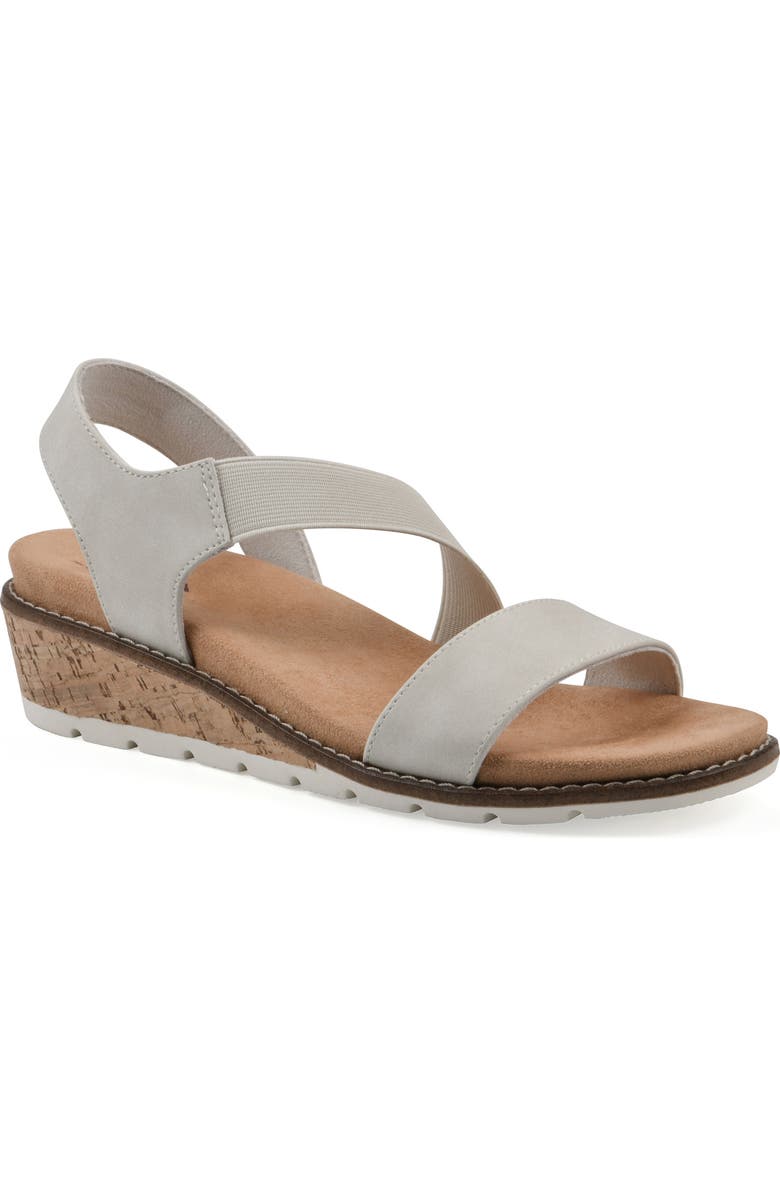 CLIFFS BY WHITE MOUNTAIN Tinnley Wedge Sandal, Main, color, Ice Nubuck